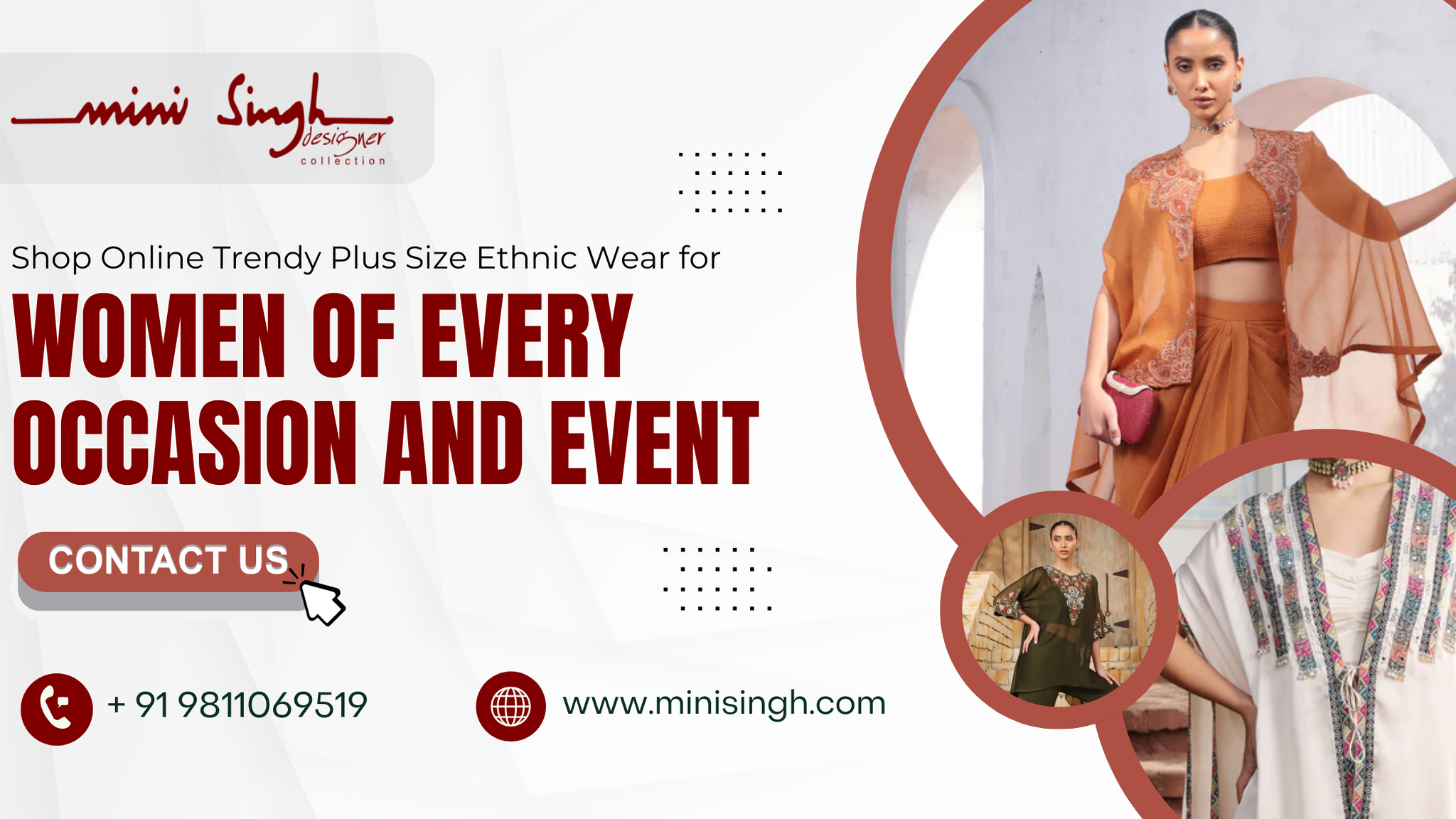 Shop Online Trendy Plus Size Ethnic Wear for Women of Every Occasion and Event